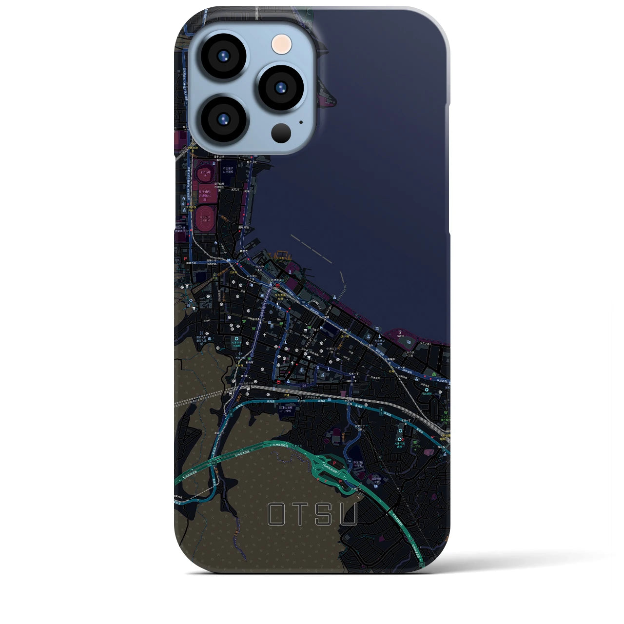 【大津(滋賀県)】地図柄iPhoneケース(バックカバータイプ)
