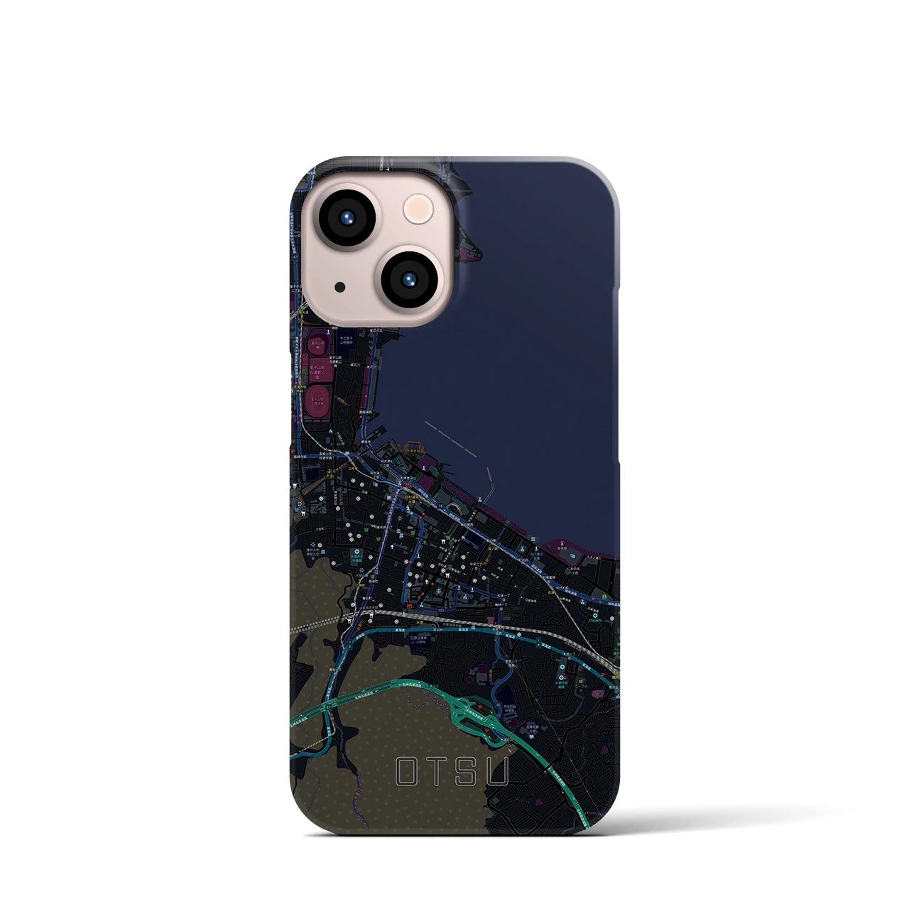 【大津(滋賀県)】地図柄iPhoneケース(バックカバータイプ)