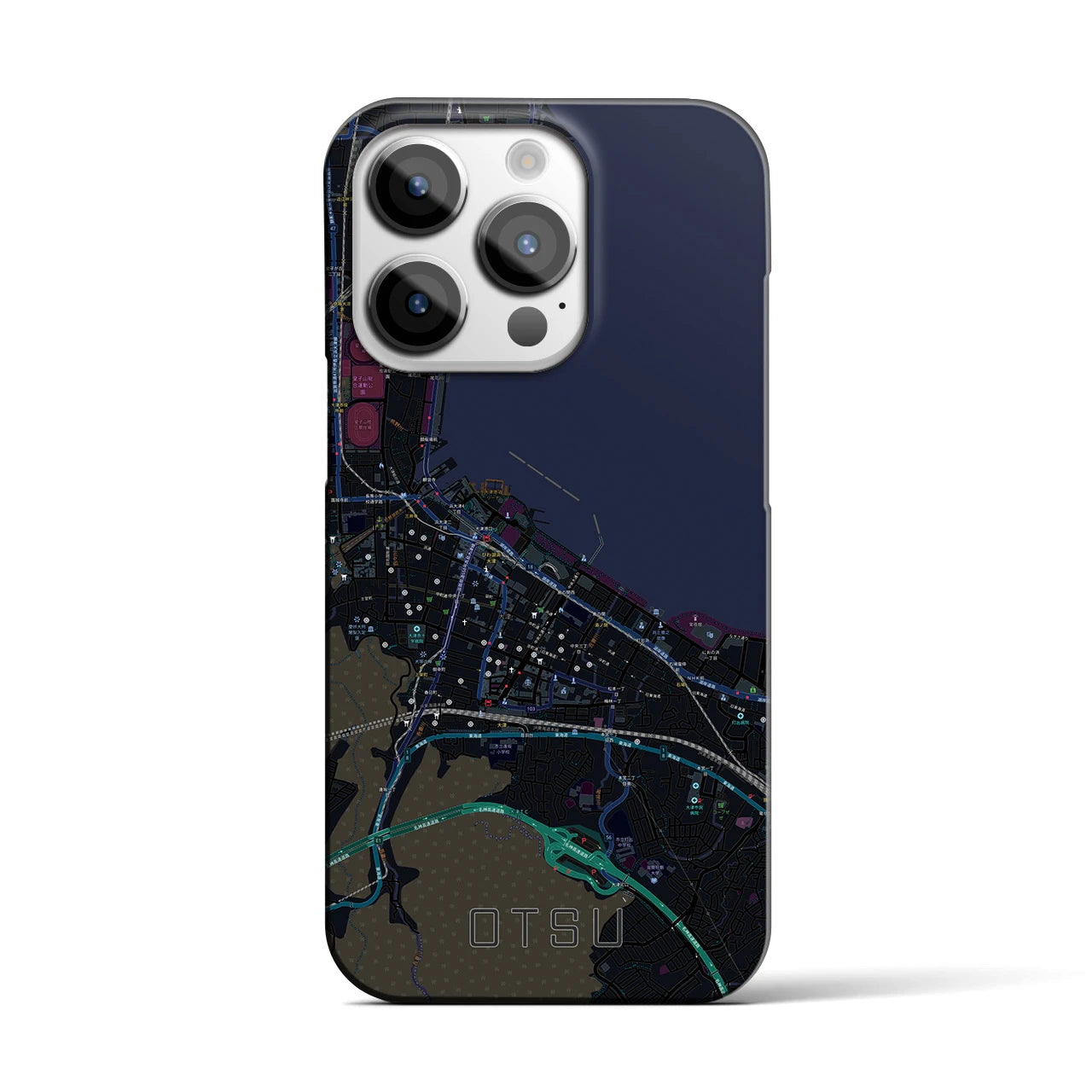 【大津(滋賀県)】地図柄iPhoneケース(バックカバータイプ)