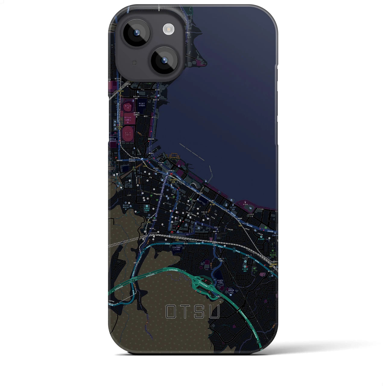 【大津(滋賀県)】地図柄iPhoneケース(バックカバータイプ)