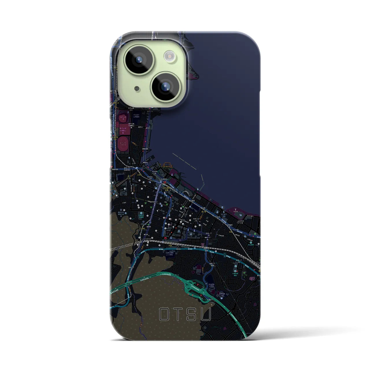【大津(滋賀県)】地図柄iPhoneケース(バックカバータイプ)