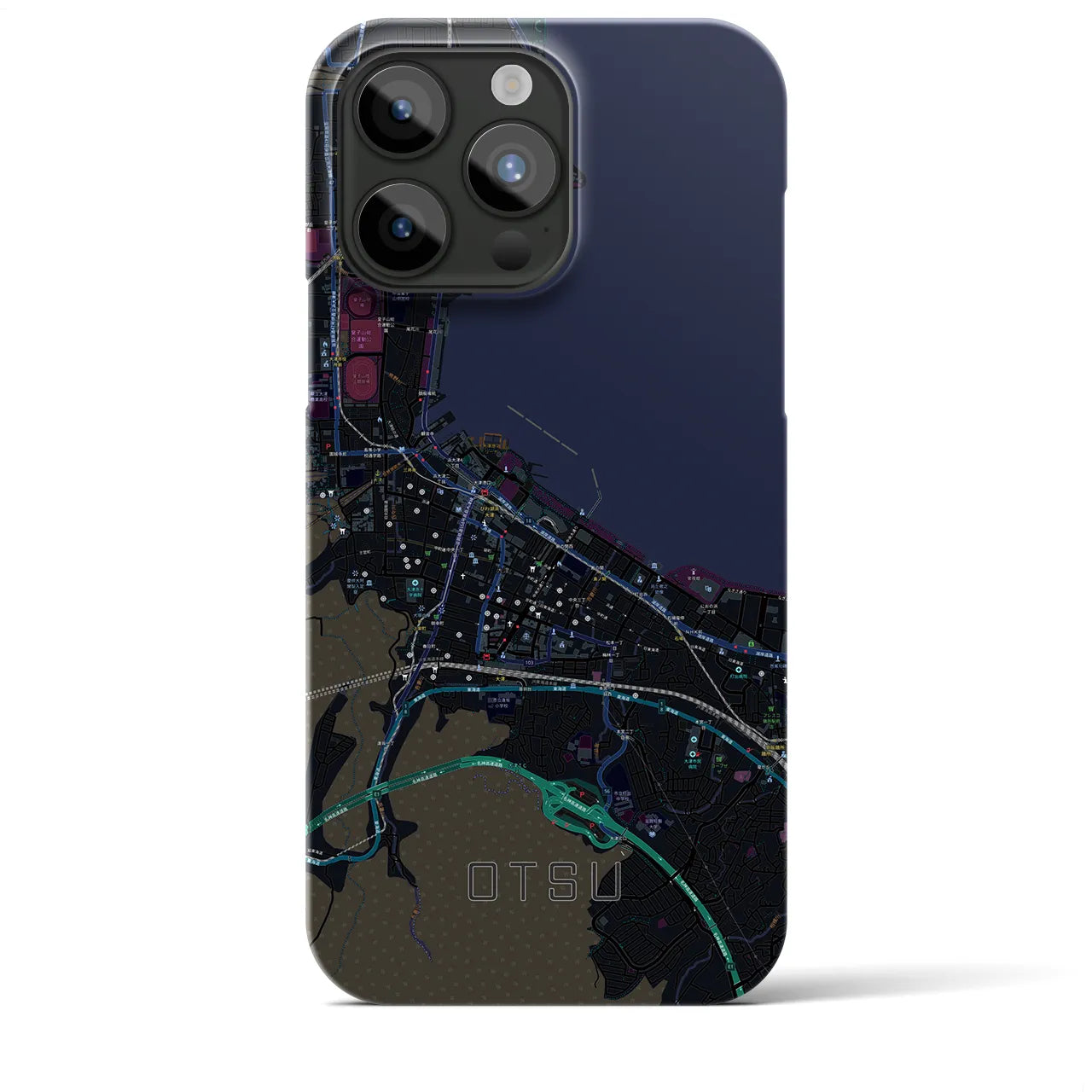 【大津(滋賀県)】地図柄iPhoneケース(バックカバータイプ)