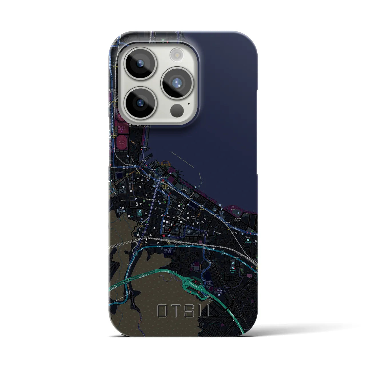 【大津(滋賀県)】地図柄iPhoneケース(バックカバータイプ)