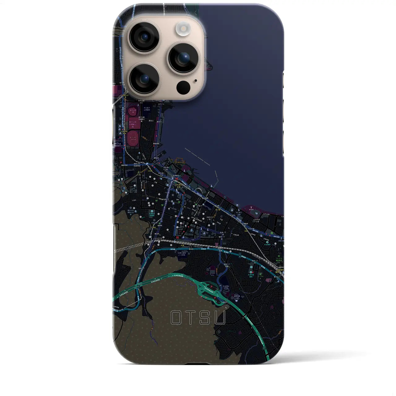 【大津(滋賀県)】地図柄iPhoneケース(バックカバータイプ)