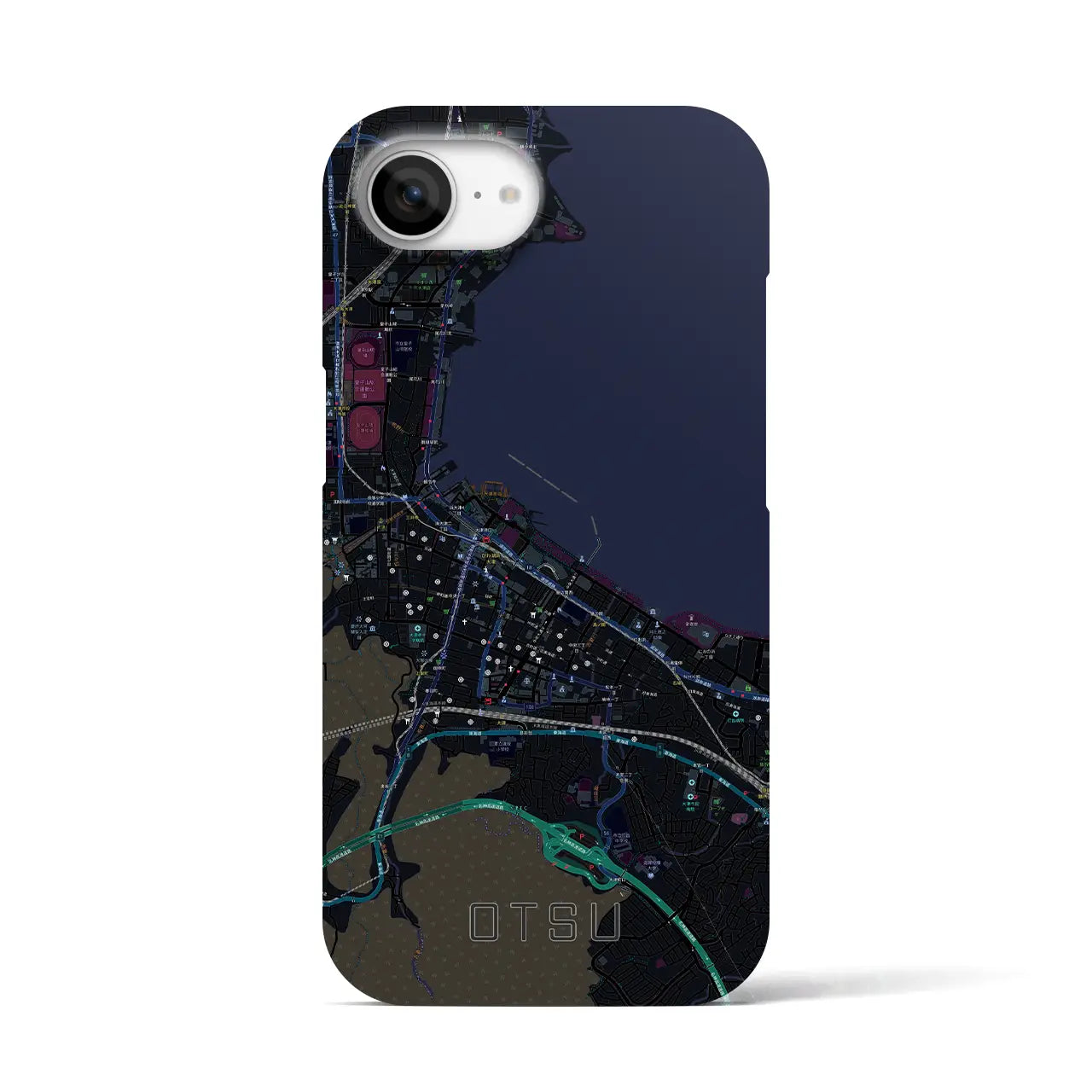 【大津(滋賀県)】地図柄iPhoneケース(バックカバータイプ)