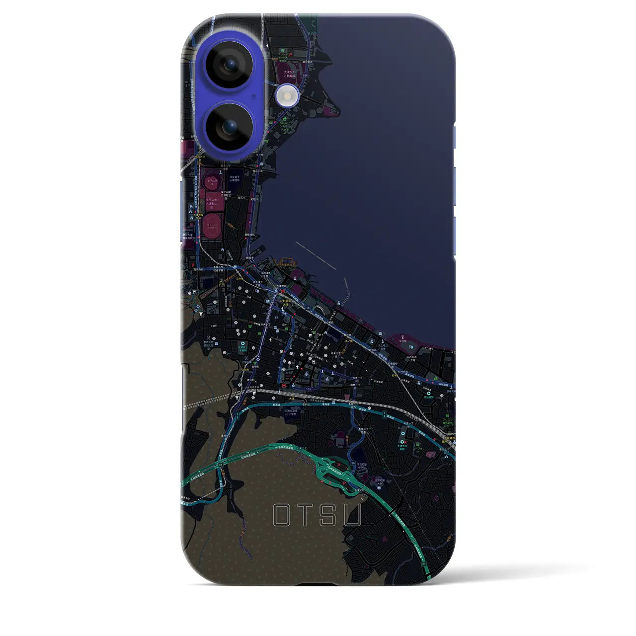 【大津(滋賀県)】地図柄iPhoneケース(バックカバータイプ)