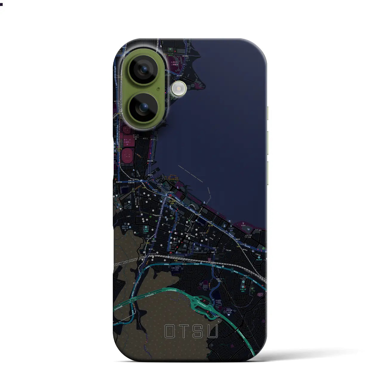 【大津(滋賀県)】地図柄iPhoneケース(バックカバータイプ)