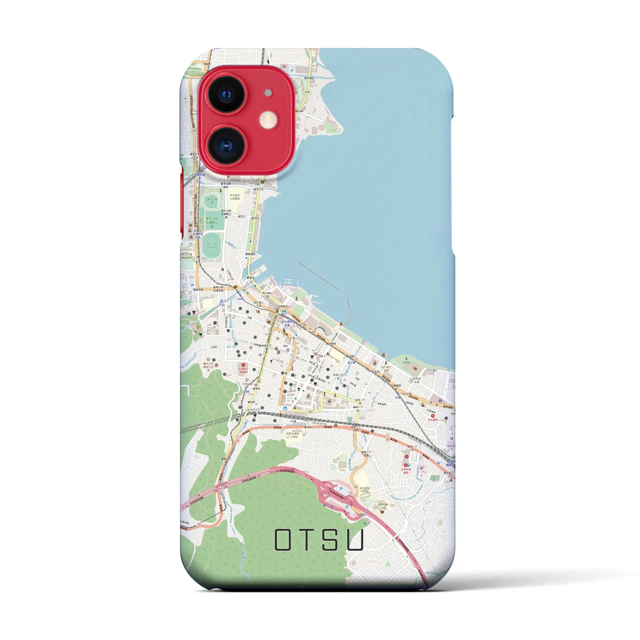 【大津(滋賀県)】地図柄iPhoneケース(バックカバータイプ)