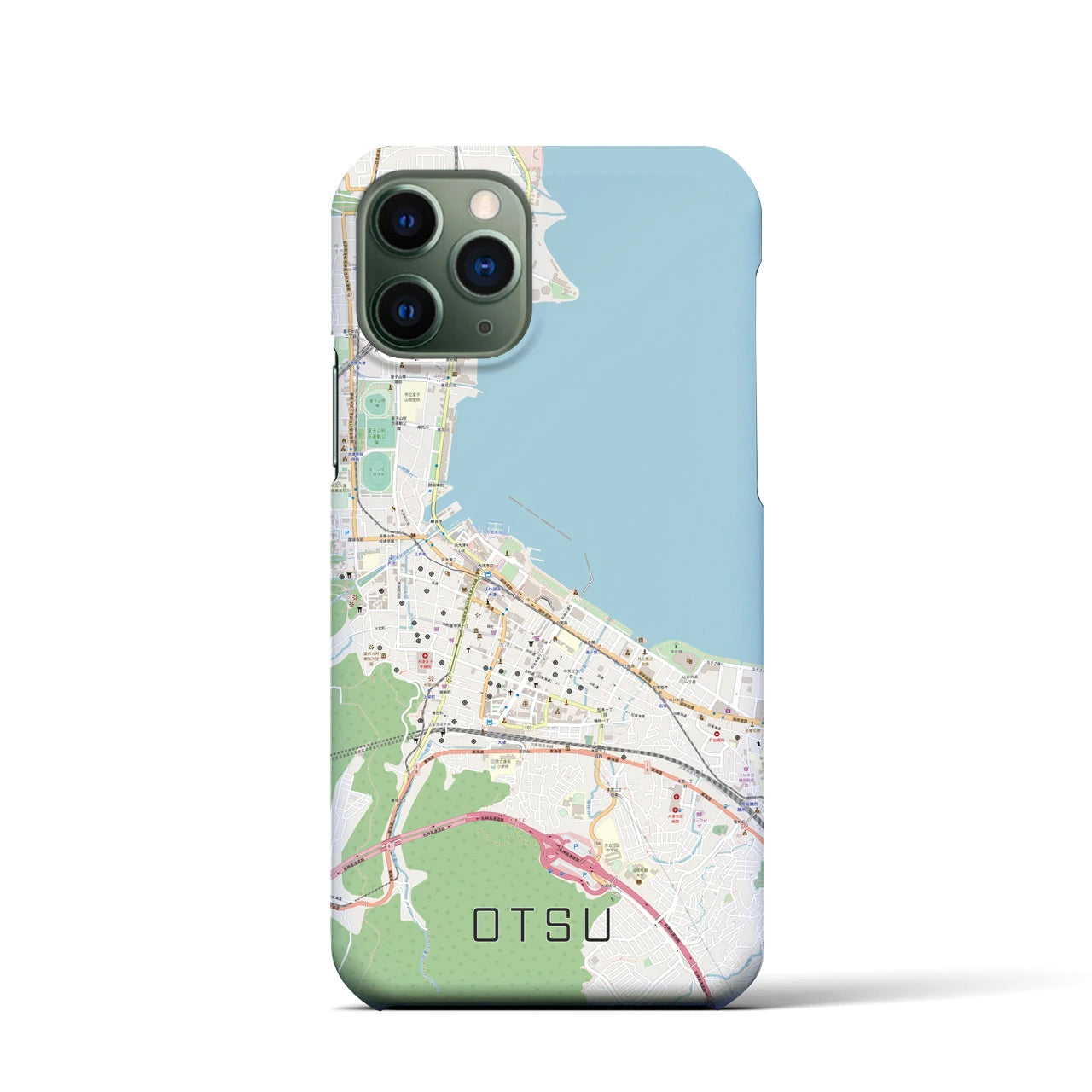 【大津(滋賀県)】地図柄iPhoneケース(バックカバータイプ)