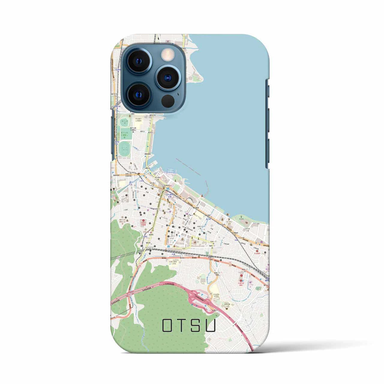 【大津(滋賀県)】地図柄iPhoneケース(バックカバータイプ)