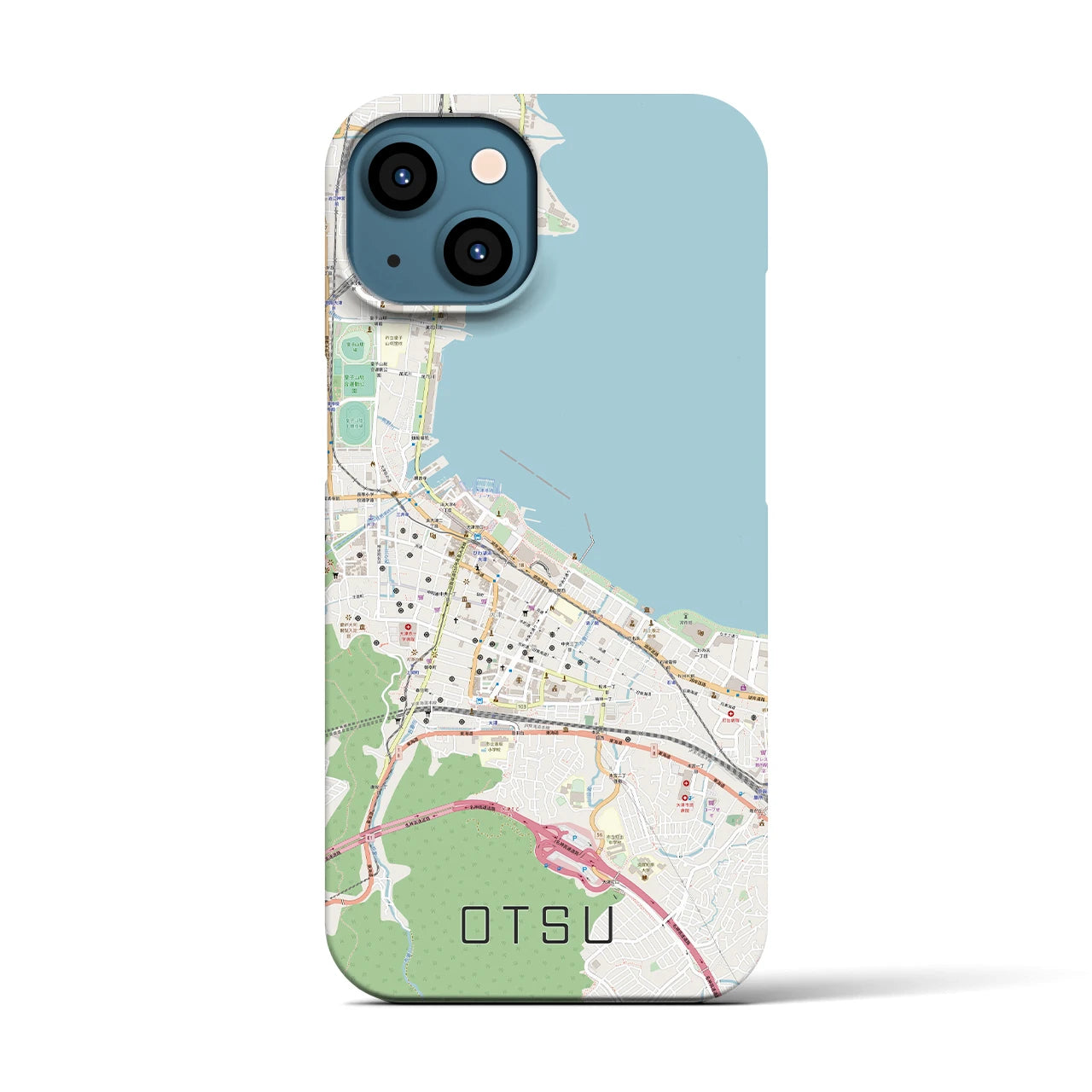 【大津(滋賀県)】地図柄iPhoneケース(バックカバータイプ)