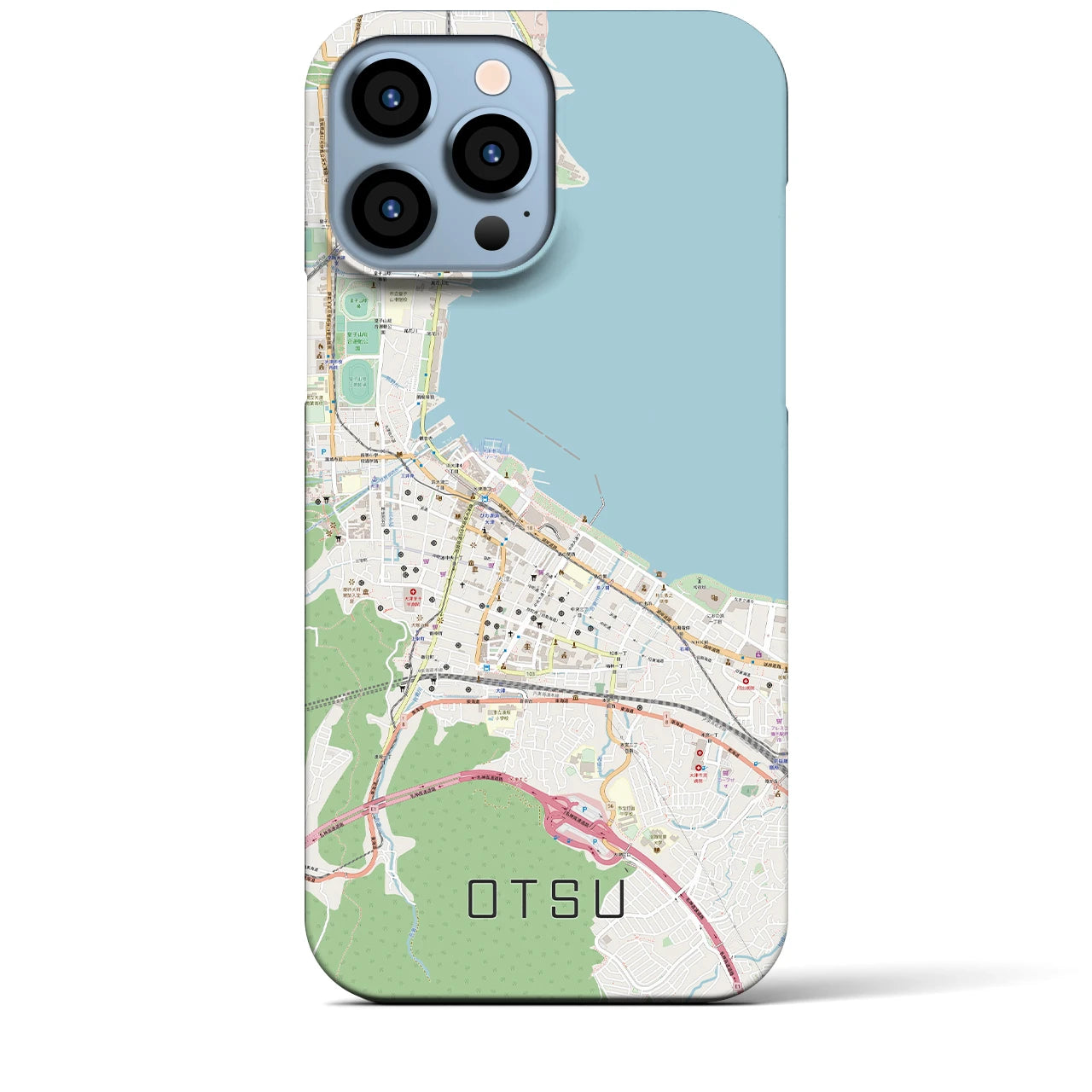 【大津(滋賀県)】地図柄iPhoneケース(バックカバータイプ)