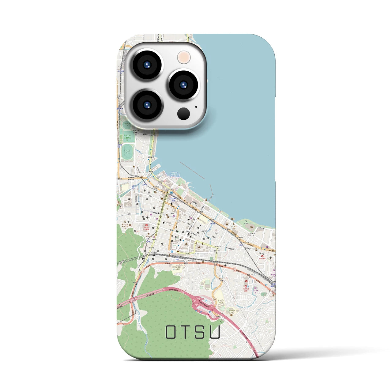 【大津(滋賀県)】地図柄iPhoneケース(バックカバータイプ)