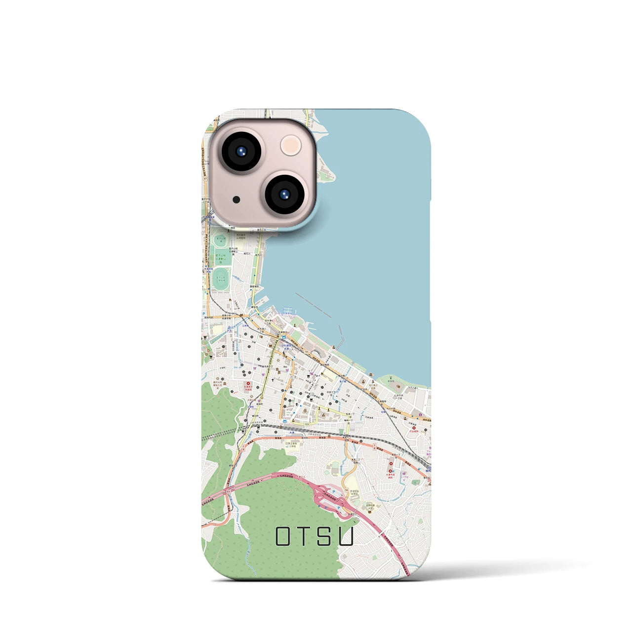【大津(滋賀県)】地図柄iPhoneケース(バックカバータイプ)