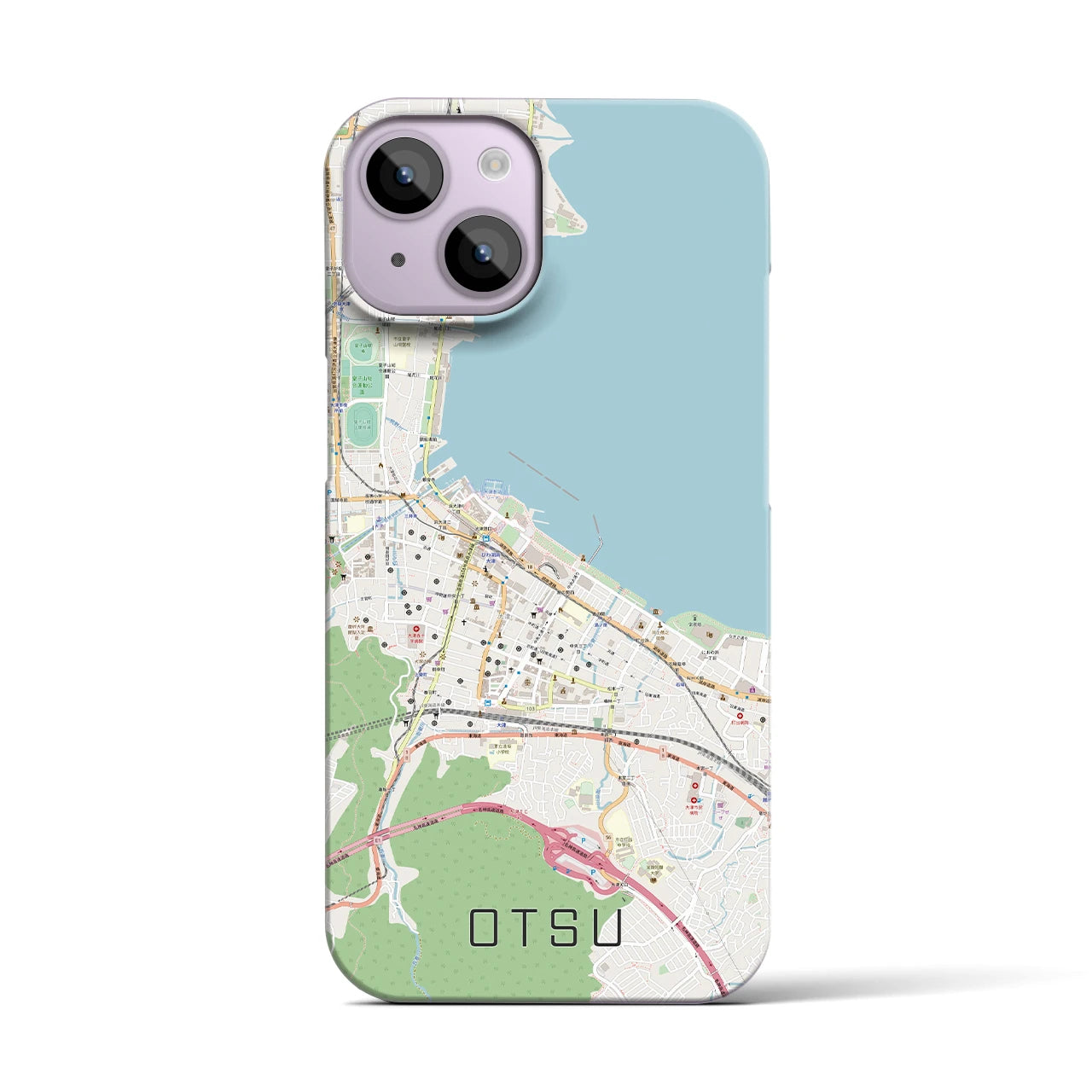 【大津(滋賀県)】地図柄iPhoneケース(バックカバータイプ)