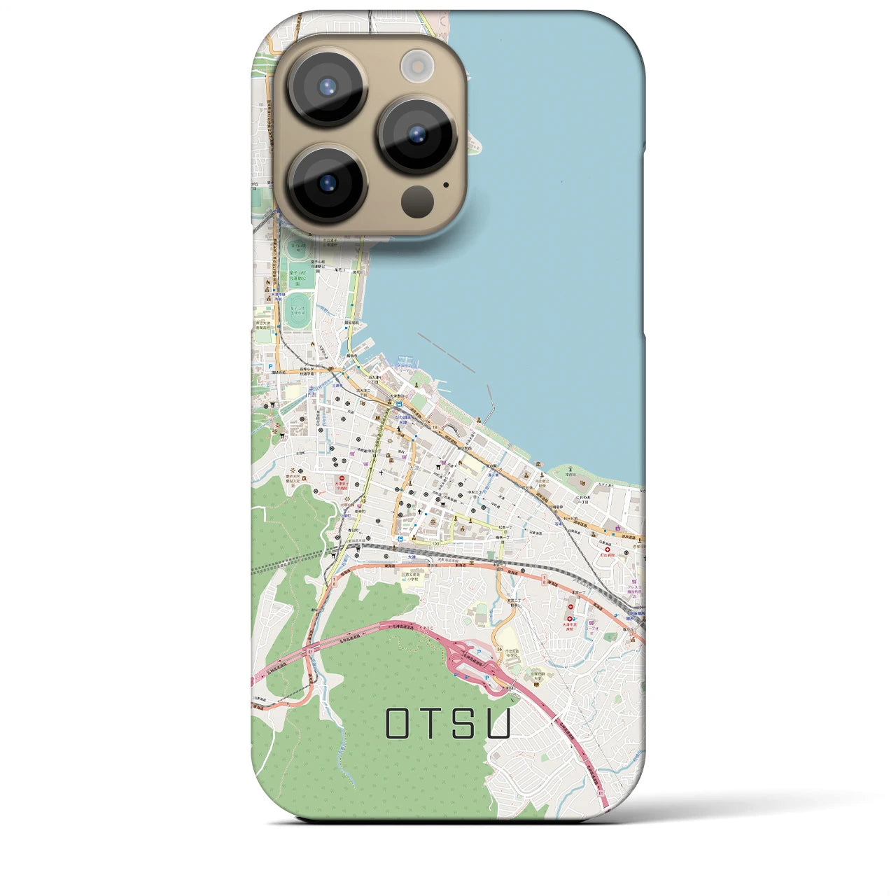 【大津(滋賀県)】地図柄iPhoneケース(バックカバータイプ)