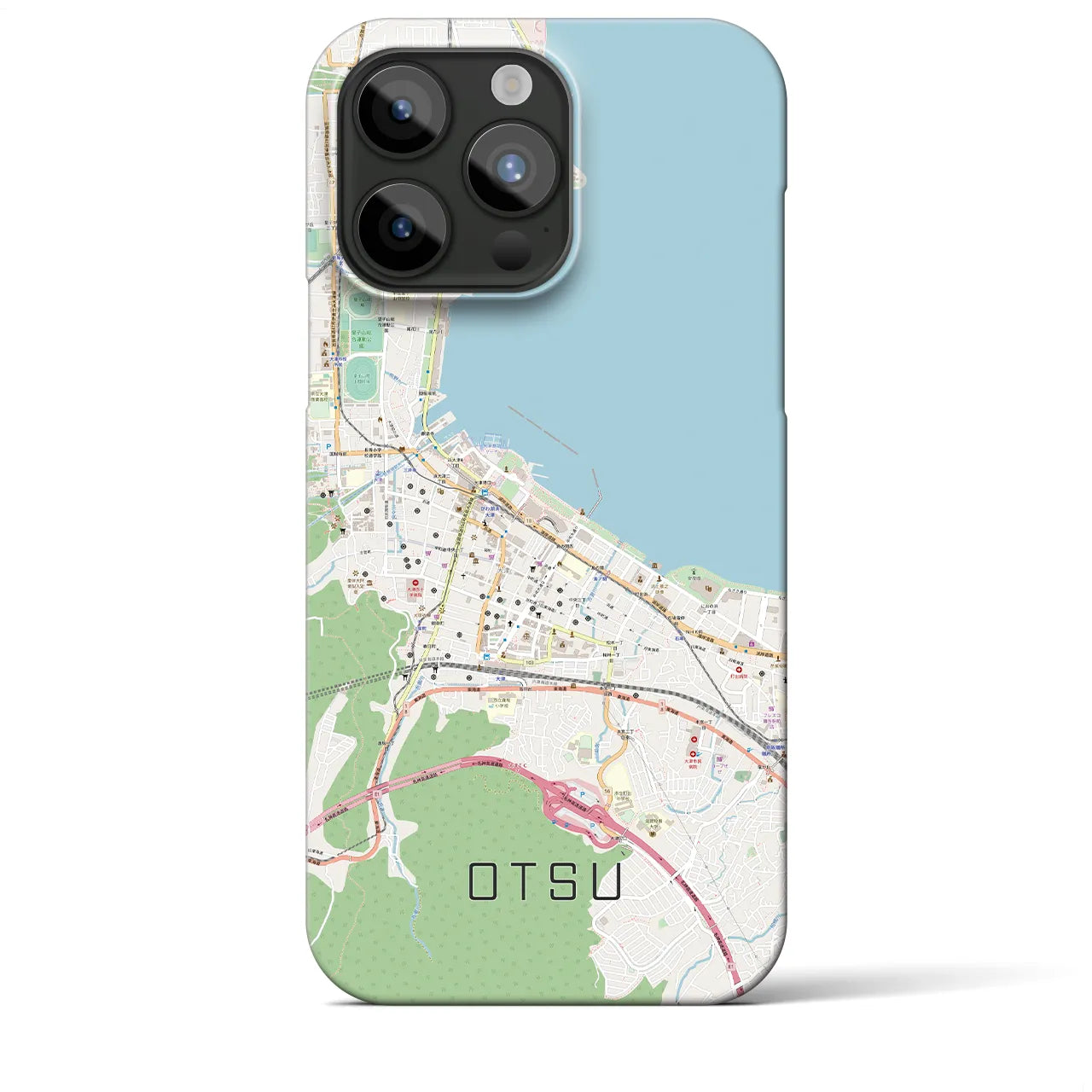 【大津(滋賀県)】地図柄iPhoneケース(バックカバータイプ)