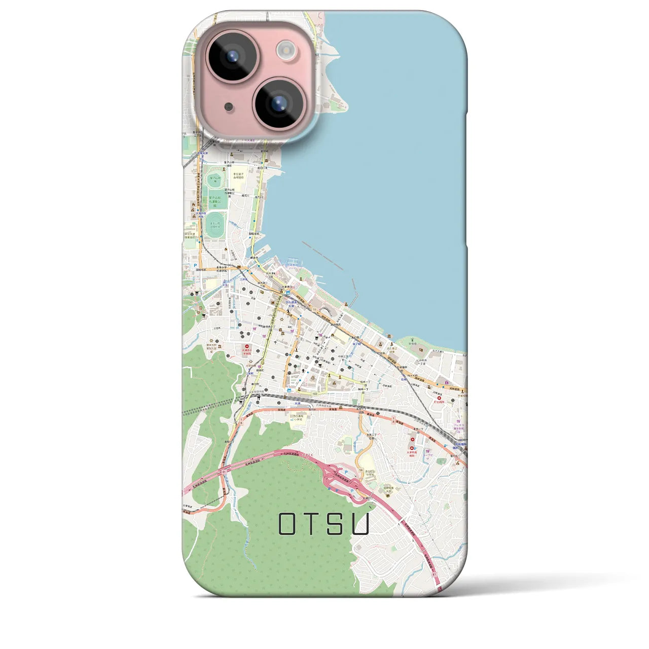 【大津(滋賀県)】地図柄iPhoneケース(バックカバータイプ)