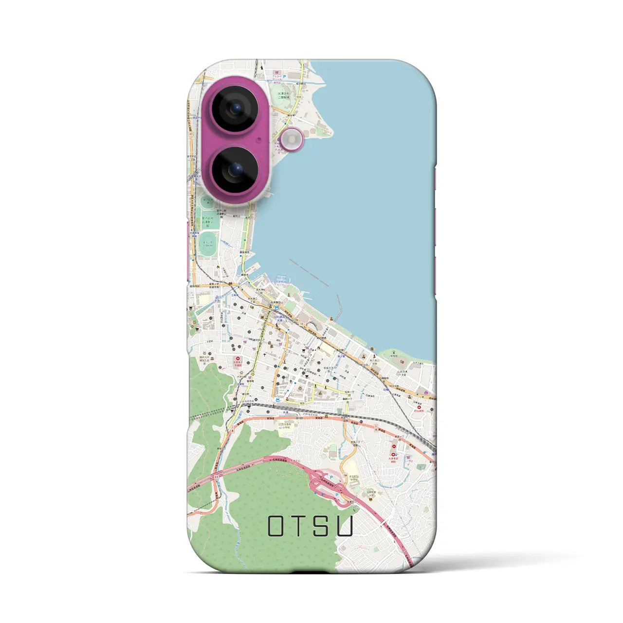【大津(滋賀県)】地図柄iPhoneケース(バックカバータイプ)