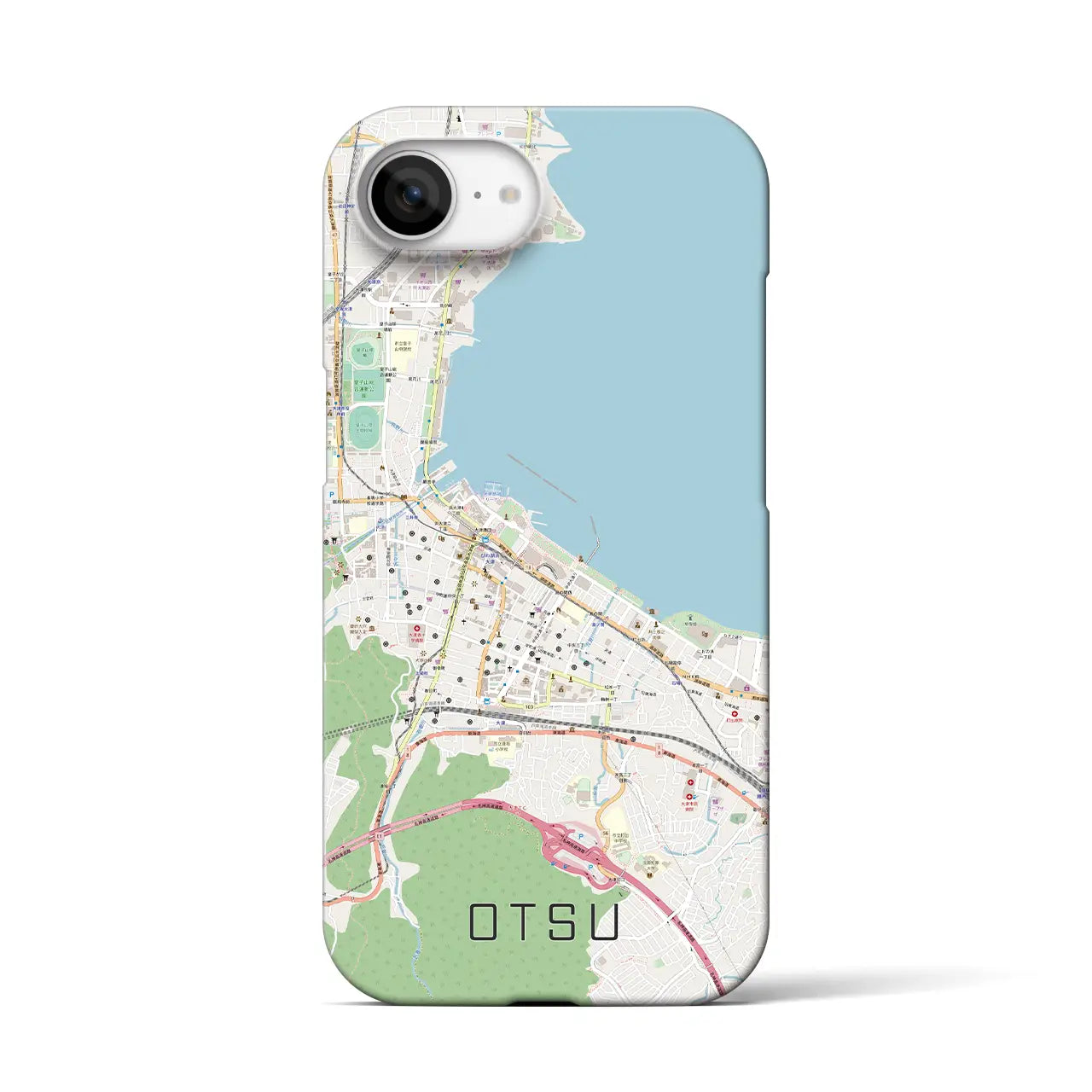 【大津(滋賀県)】地図柄iPhoneケース(バックカバータイプ)