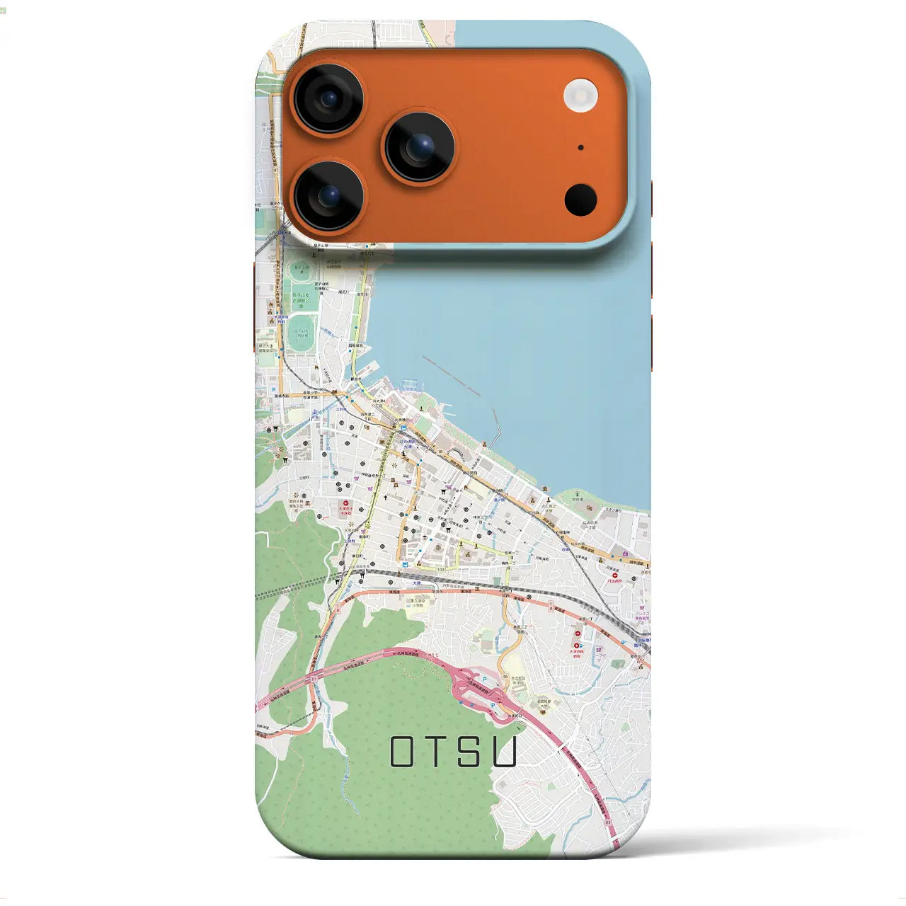 【大津(滋賀県)】地図柄iPhoneケース(バックカバータイプ)