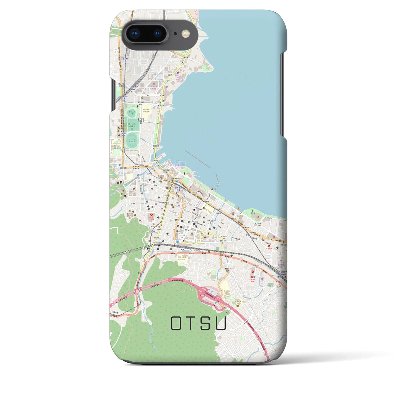 【大津(滋賀県)】地図柄iPhoneケース(バックカバータイプ)