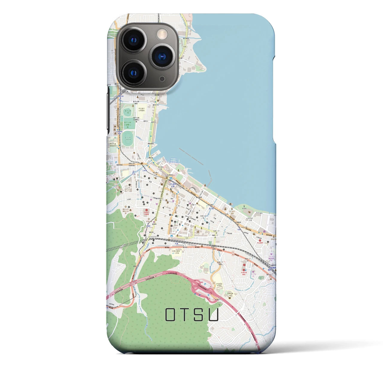 【大津(滋賀県)】地図柄iPhoneケース(バックカバータイプ)