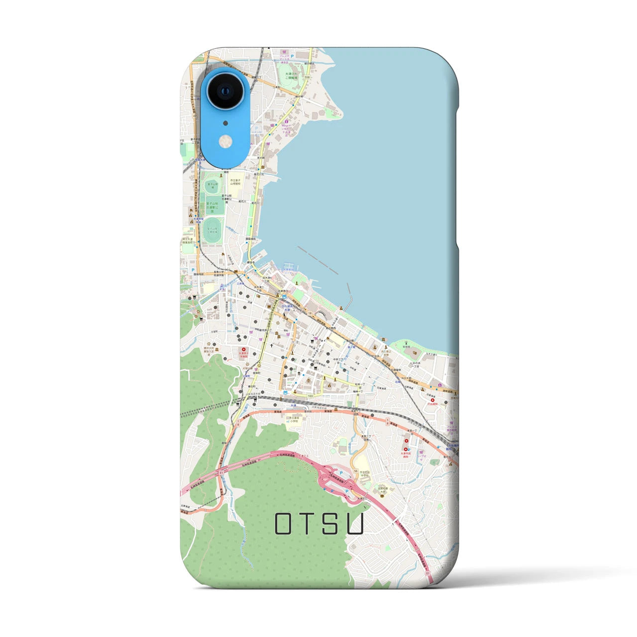 【大津(滋賀県)】地図柄iPhoneケース(バックカバータイプ)