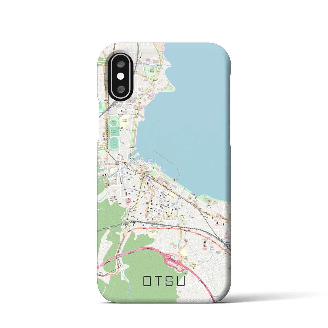 【大津(滋賀県)】地図柄iPhoneケース(バックカバータイプ)