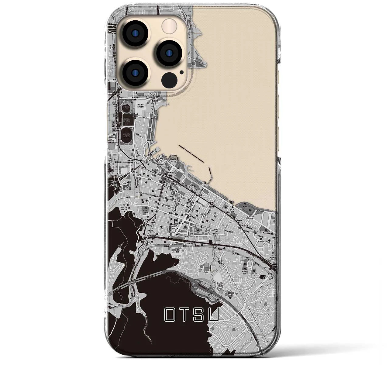 【大津(滋賀県)】地図柄iPhoneケース(クリアタイプ)