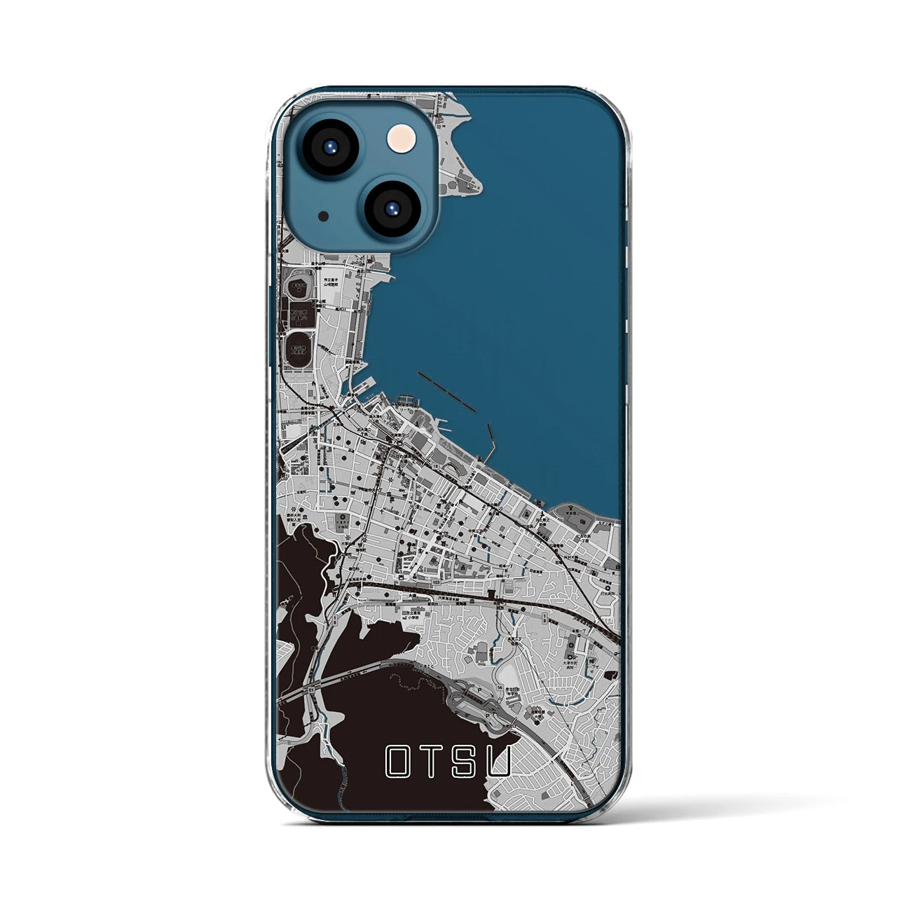 【大津(滋賀県)】地図柄iPhoneケース(クリアタイプ)