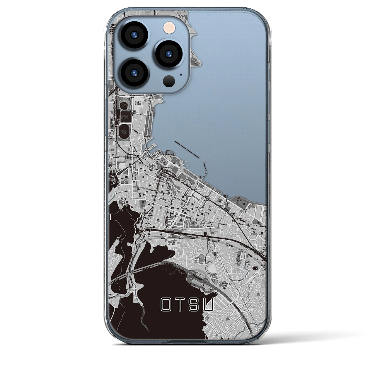 【大津(滋賀県)】地図柄iPhoneケース(クリアタイプ)
