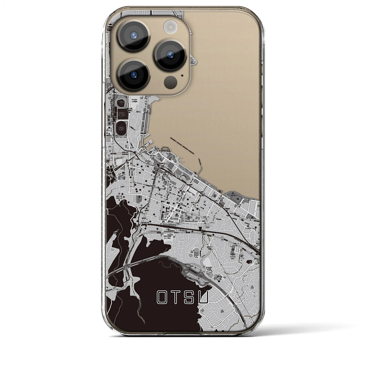 【大津(滋賀県)】地図柄iPhoneケース(クリアタイプ)