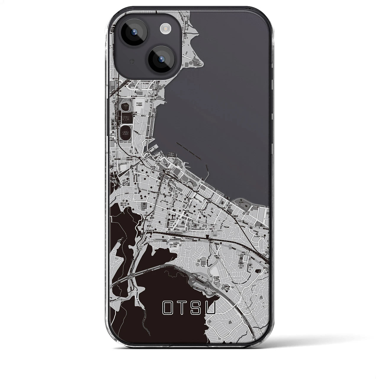 【大津(滋賀県)】地図柄iPhoneケース(クリアタイプ)