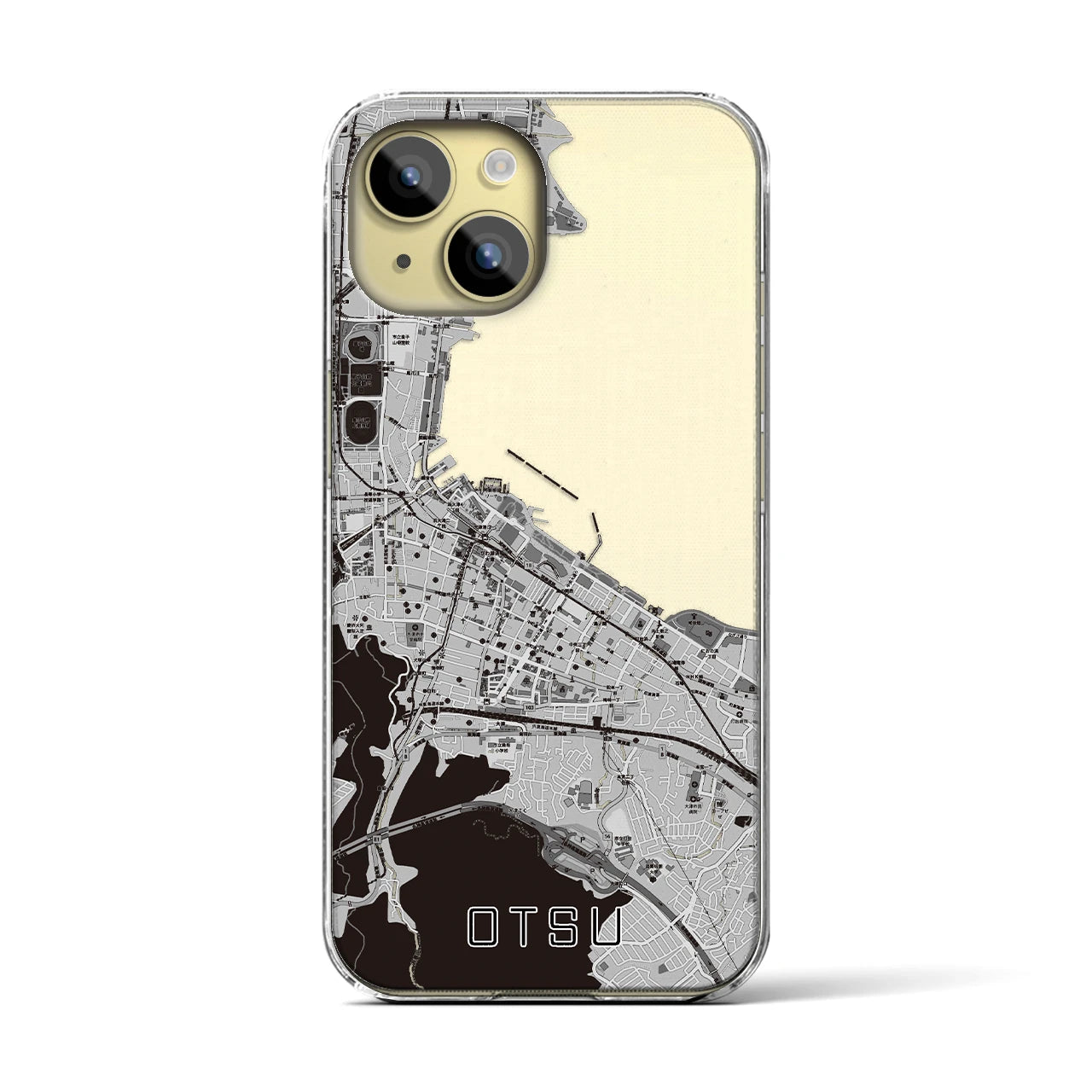 【大津(滋賀県)】地図柄iPhoneケース(クリアタイプ)