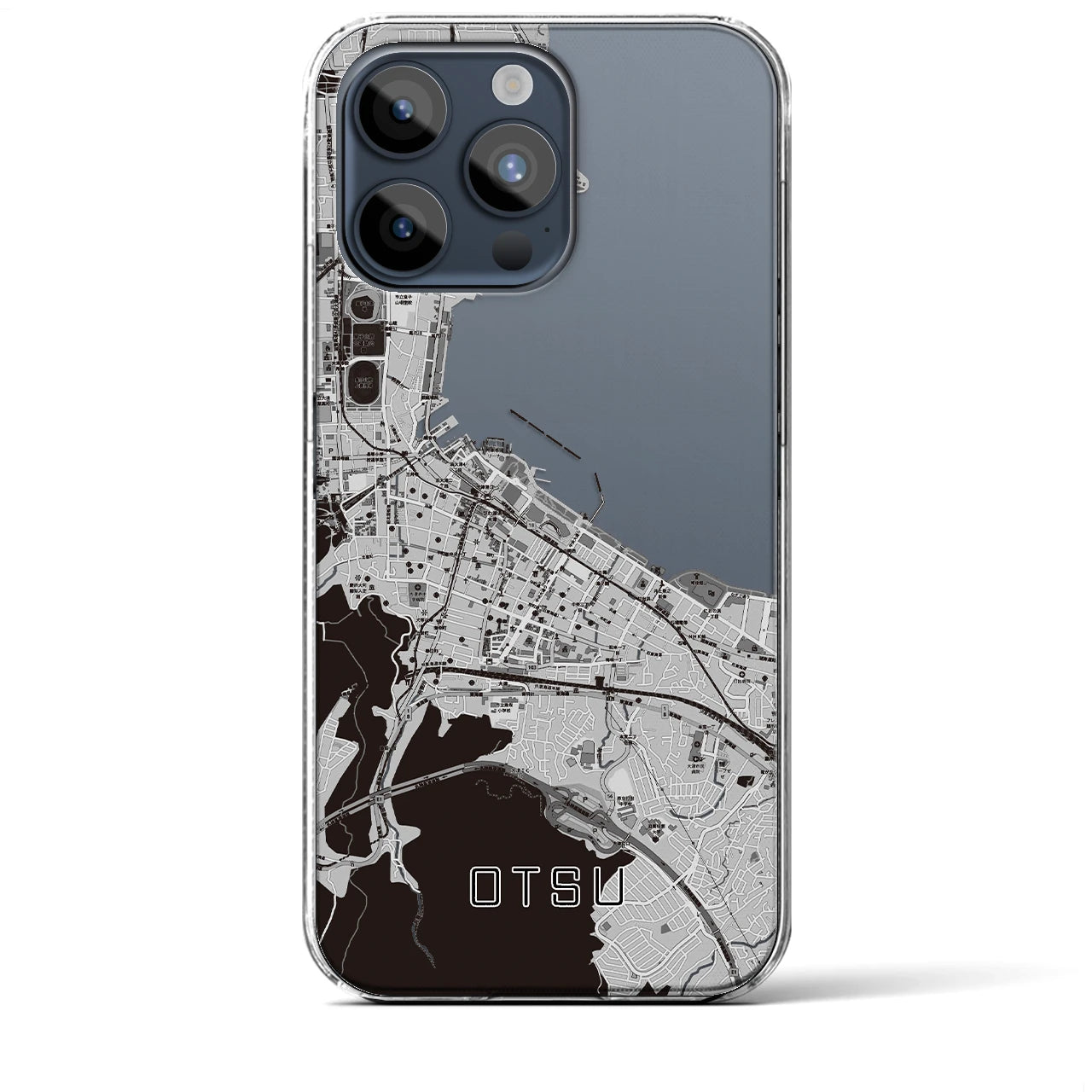 【大津(滋賀県)】地図柄iPhoneケース(クリアタイプ)