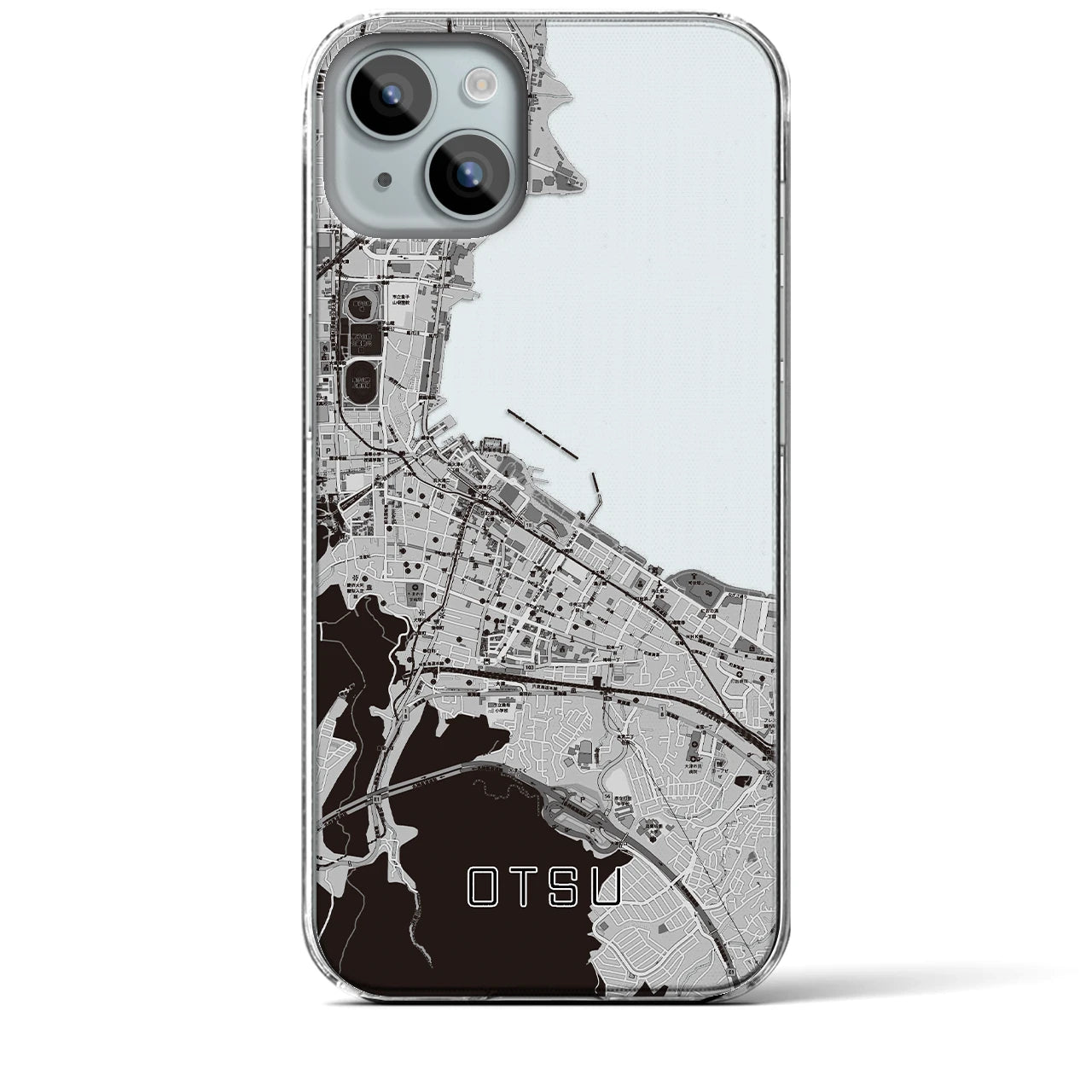 【大津(滋賀県)】地図柄iPhoneケース(クリアタイプ)