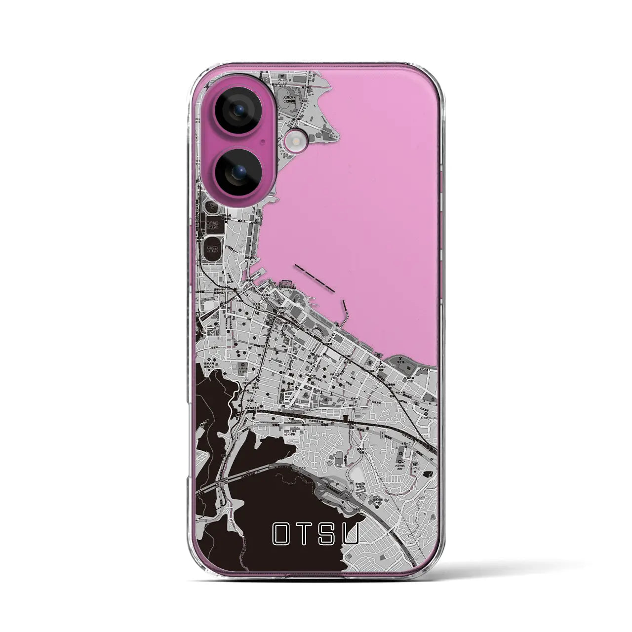 【大津(滋賀県)】地図柄iPhoneケース(クリアタイプ)