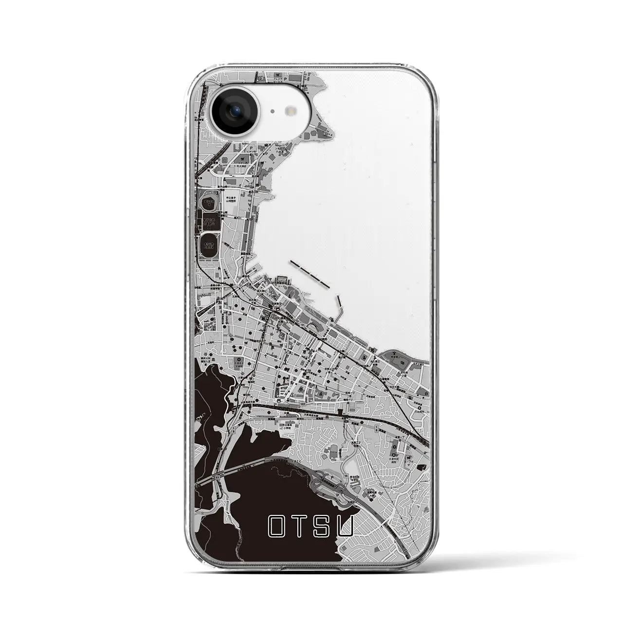 【大津(滋賀県)】地図柄iPhoneケース(クリアタイプ)