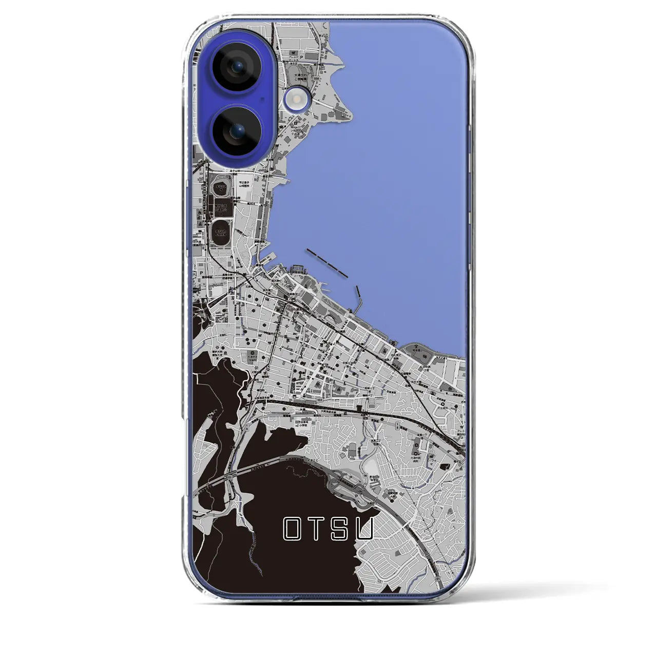 【大津(滋賀県)】地図柄iPhoneケース(クリアタイプ)