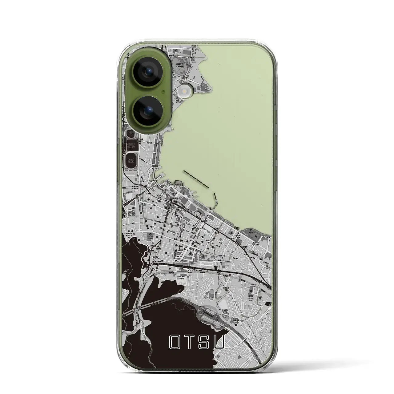 【大津(滋賀県)】地図柄iPhoneケース(クリアタイプ)