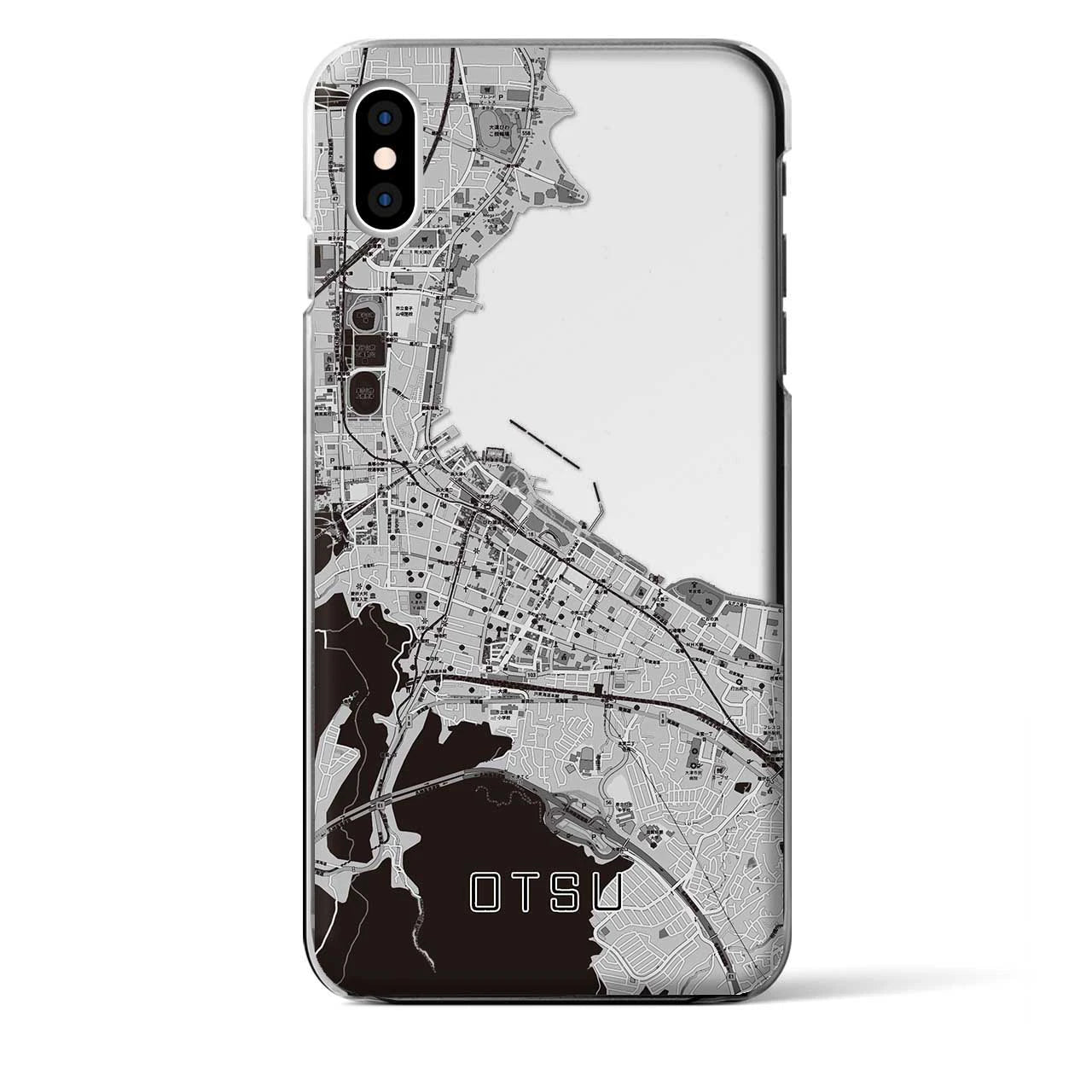 【大津(滋賀県)】地図柄iPhoneケース(クリアタイプ)