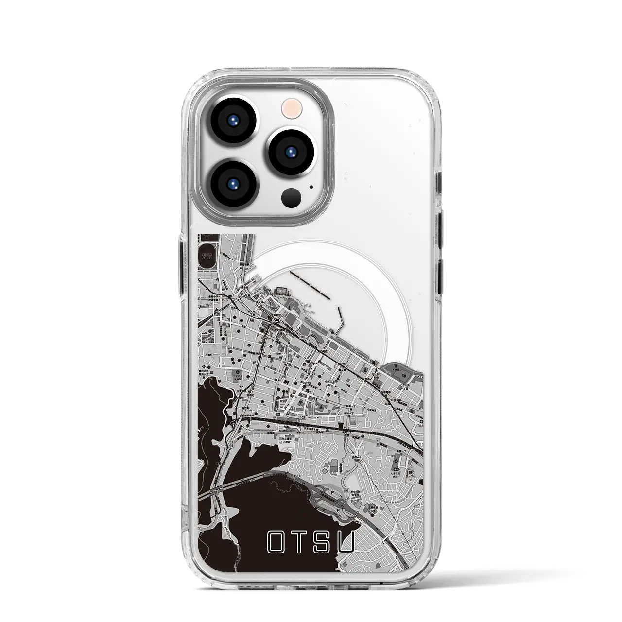 【大津(滋賀県)】地図柄iPhoneケース(MagSafeタイプ)