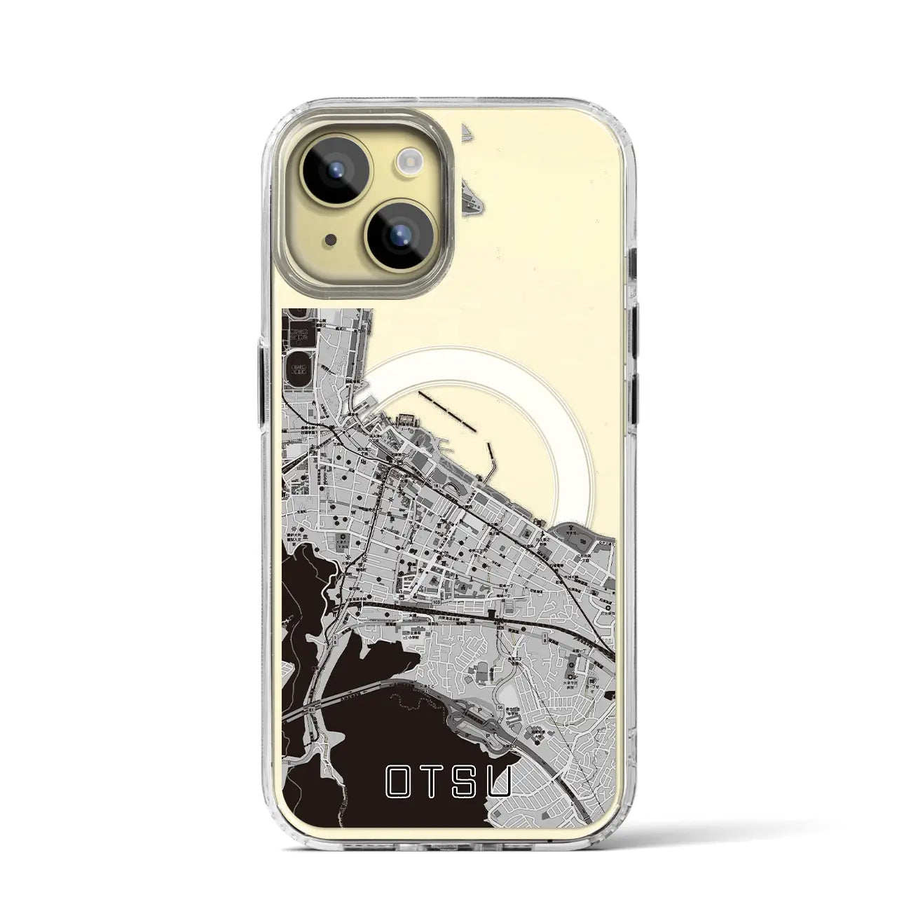【大津(滋賀県)】地図柄iPhoneケース(MagSafeタイプ)
