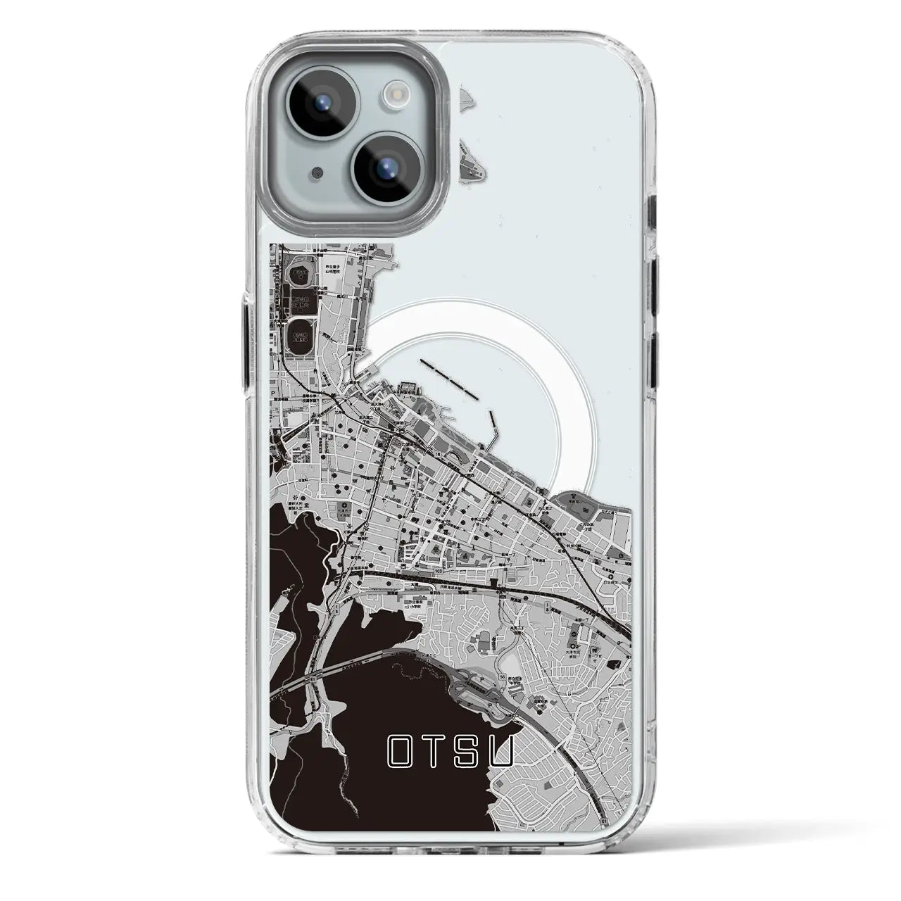 【大津(滋賀県)】地図柄iPhoneケース(MagSafeタイプ)