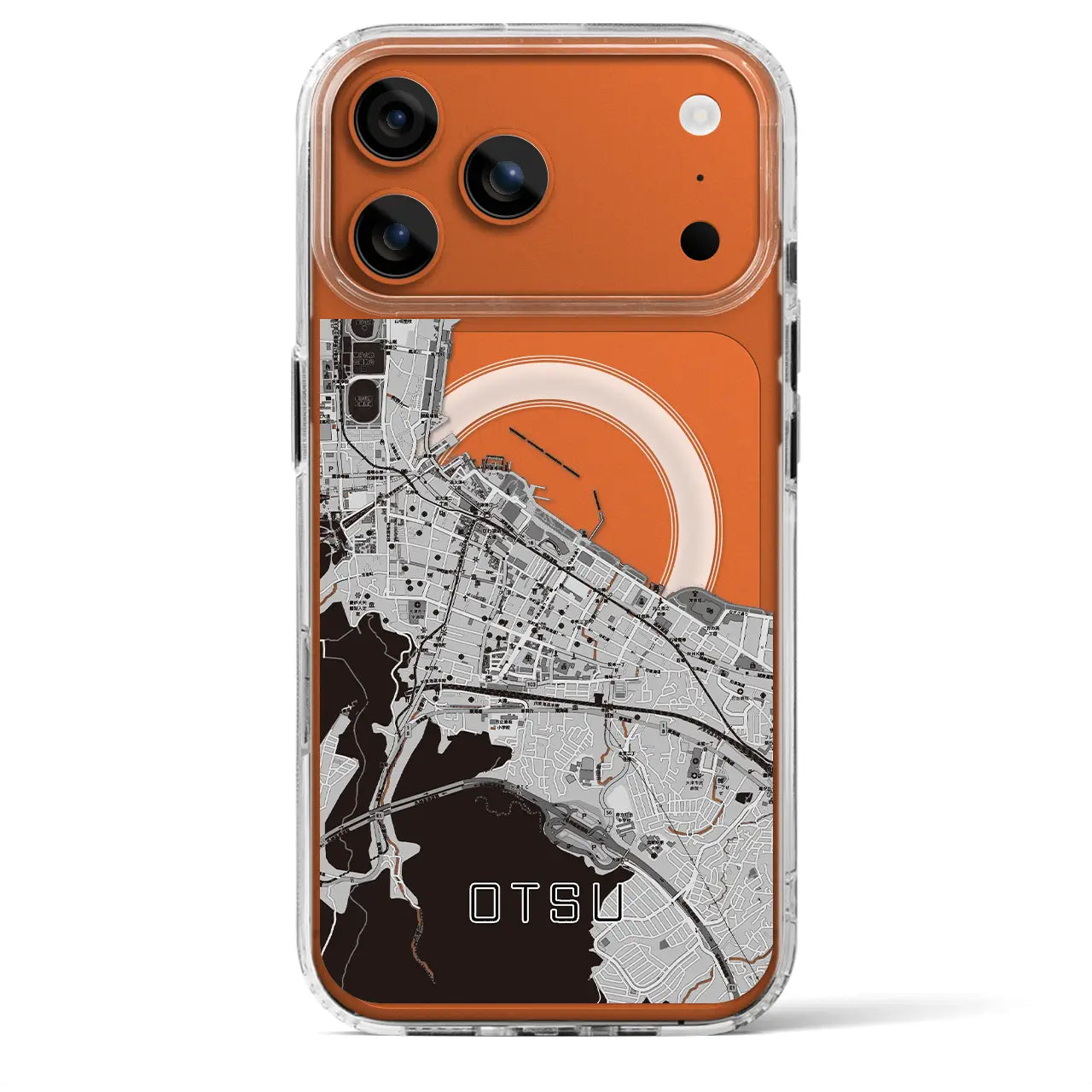 【大津(滋賀県)】地図柄iPhoneケース(MagSafeタイプ)