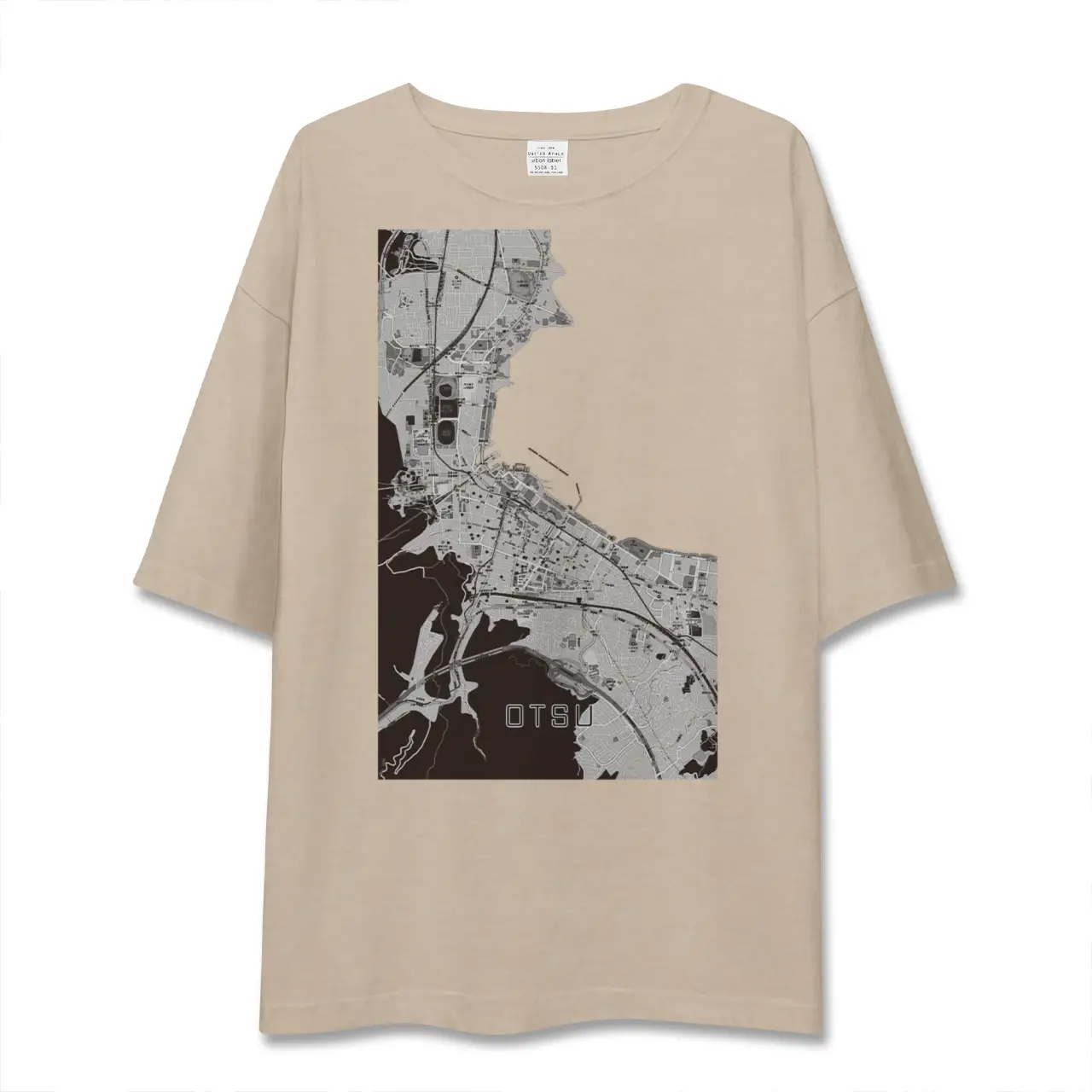 【大津(滋賀県)】地図柄ビッグシルエットTシャツ