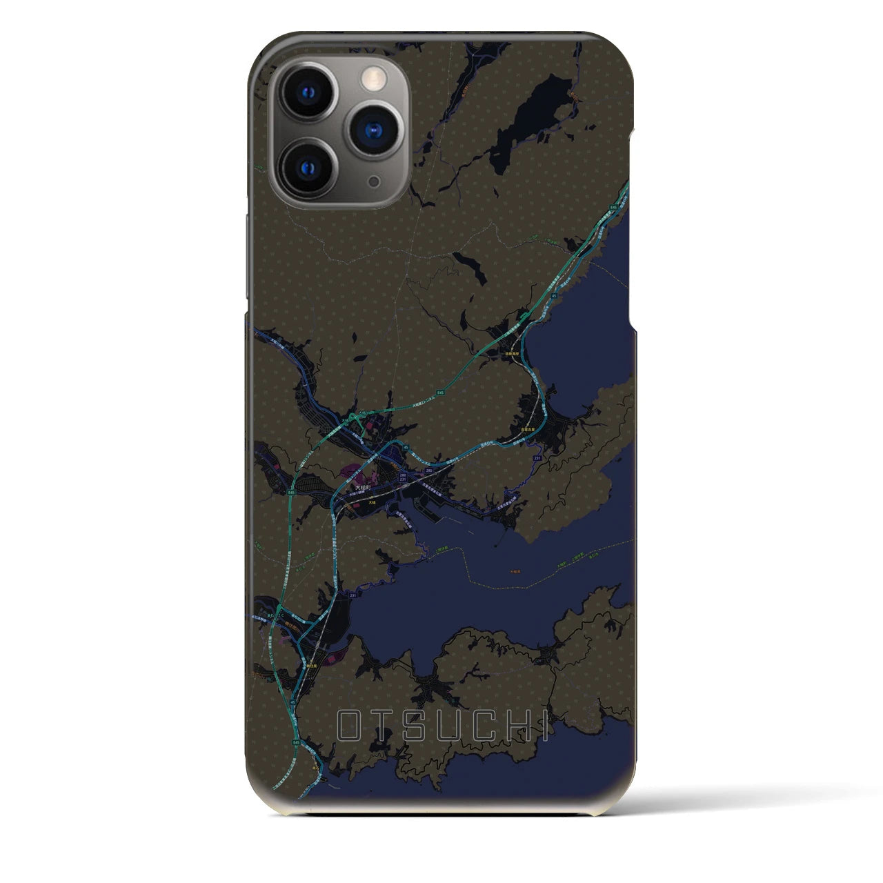 【大槌(岩手県)】地図柄iPhoneケース(バックカバータイプ)