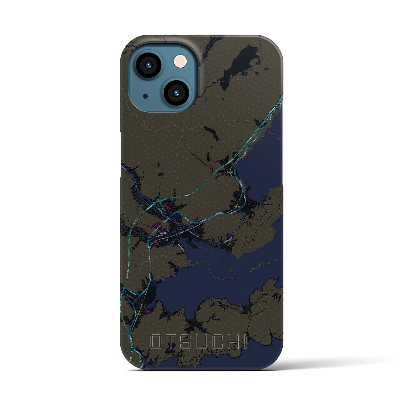 【大槌(岩手県)】地図柄iPhoneケース(バックカバータイプ)