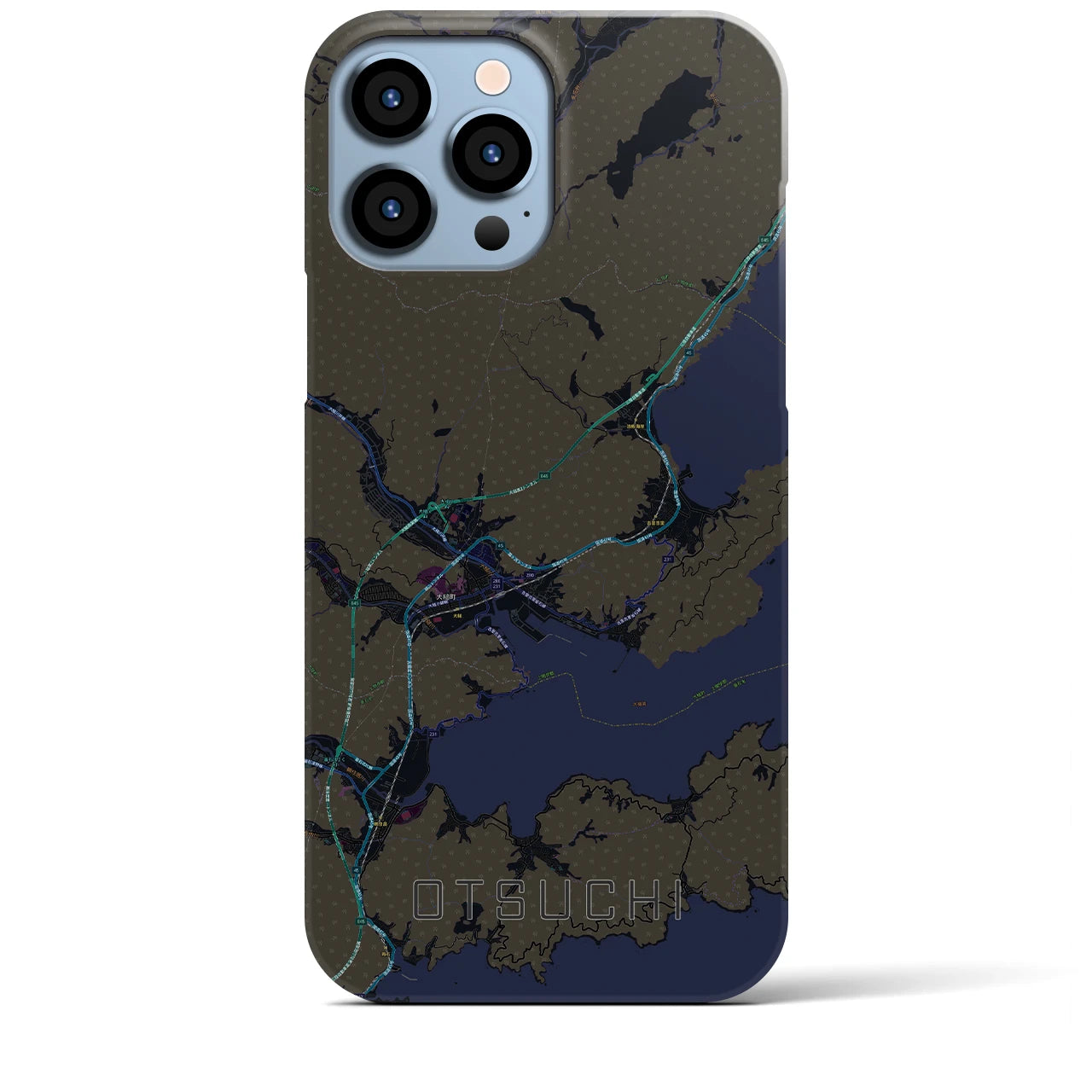 【大槌(岩手県)】地図柄iPhoneケース(バックカバータイプ)